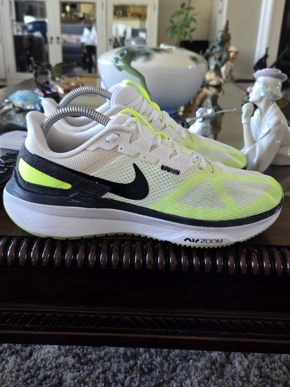 Nike Mens Air Zoom Running Shoes - White/Neon Yellow